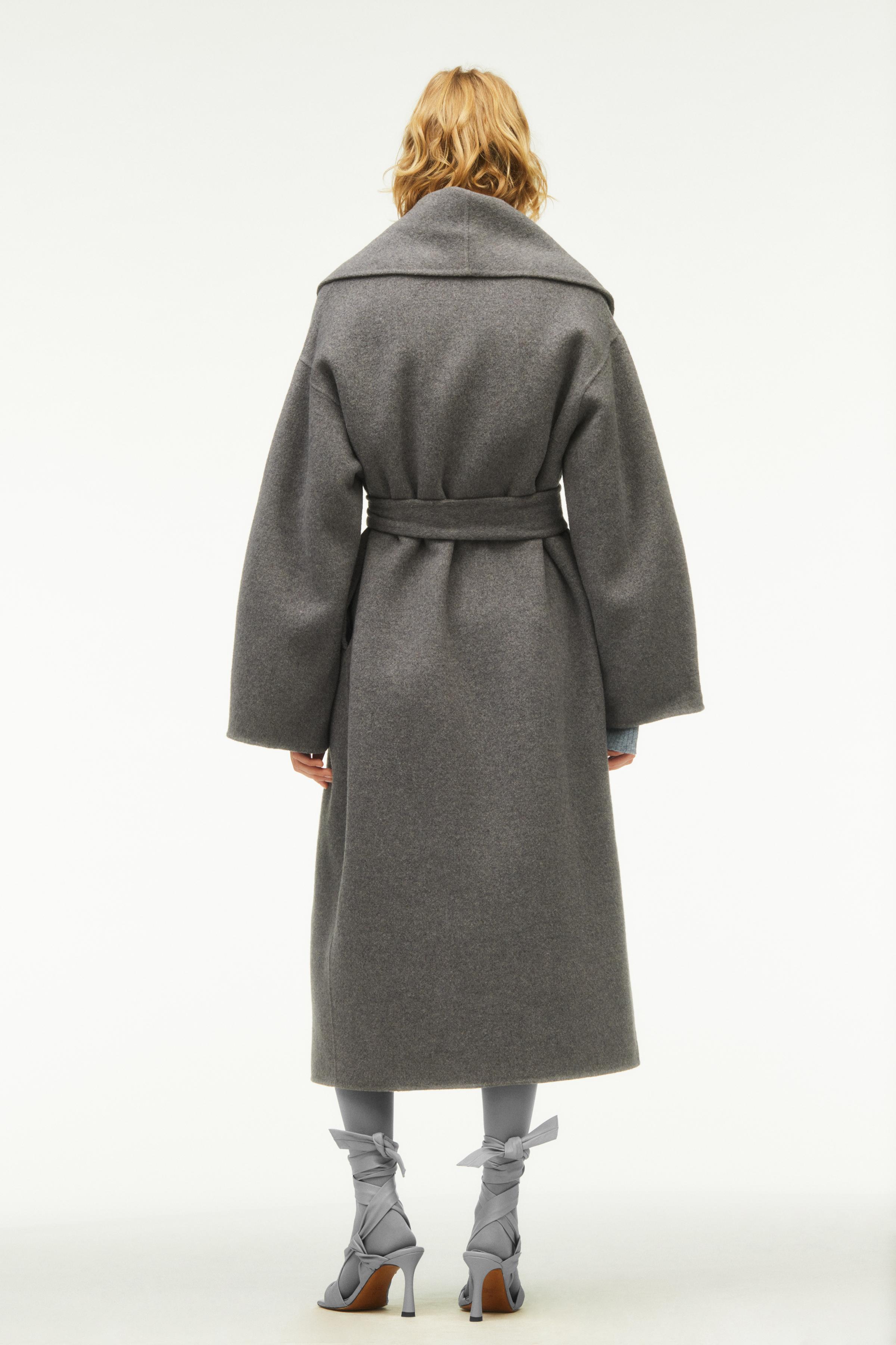 ZARAグレー ベルトロングコートウールカシミヤlimited edition