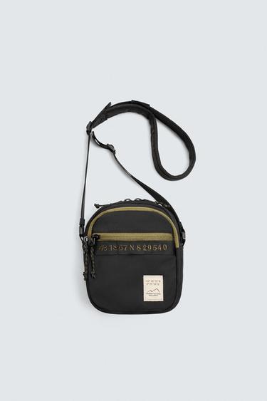 CONTRAST TECHNICAL CROSSBODY BAG - Black by Zara