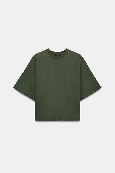 CAMISETA MANGA CORTA - Khaki de Zara
