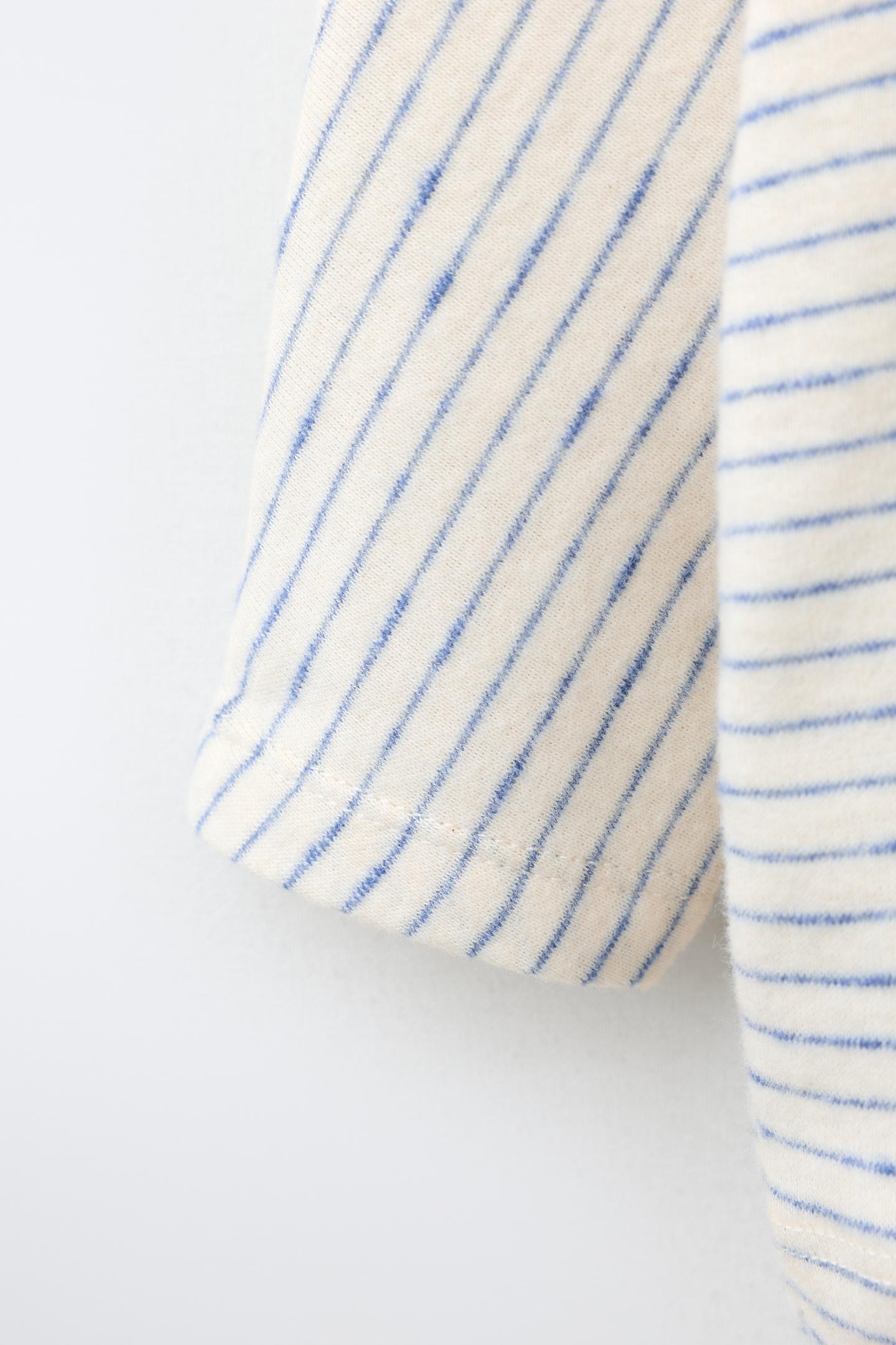 Детская футболка Zara Stripe Print, цвет: Синий — фото 3