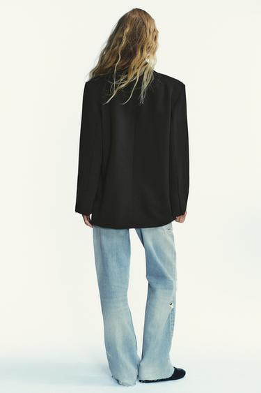 BLAZER BASIQUE OVERSIZE - Noir de Zara - Image 3