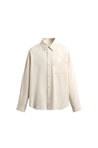 RELAXED FIT FLOWING SHIRT - Ecru by Zara
