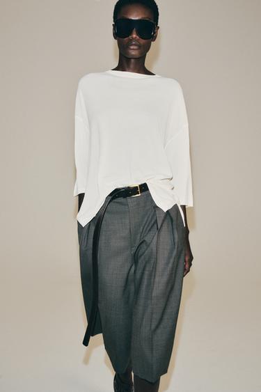 3/4 SLEEVE KNIT TOP - White by Zara