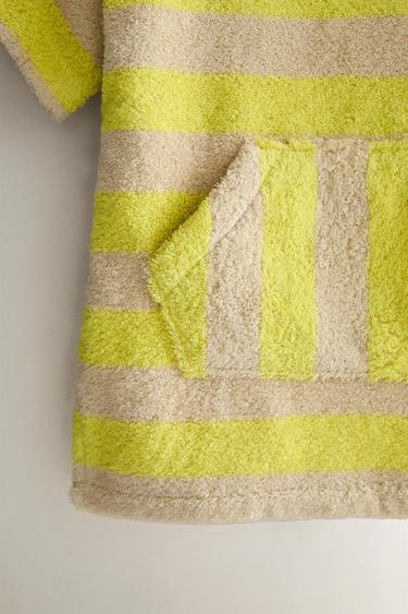 PONCHO DE PLAGE ENFANT RAYURES - Jaune de Zara - Image 3