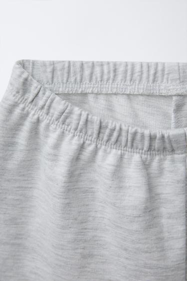 SLOGAN SWEATSHIRT AND BERMUDA SHORTS SET - Grey marl by Zara - Image 4
