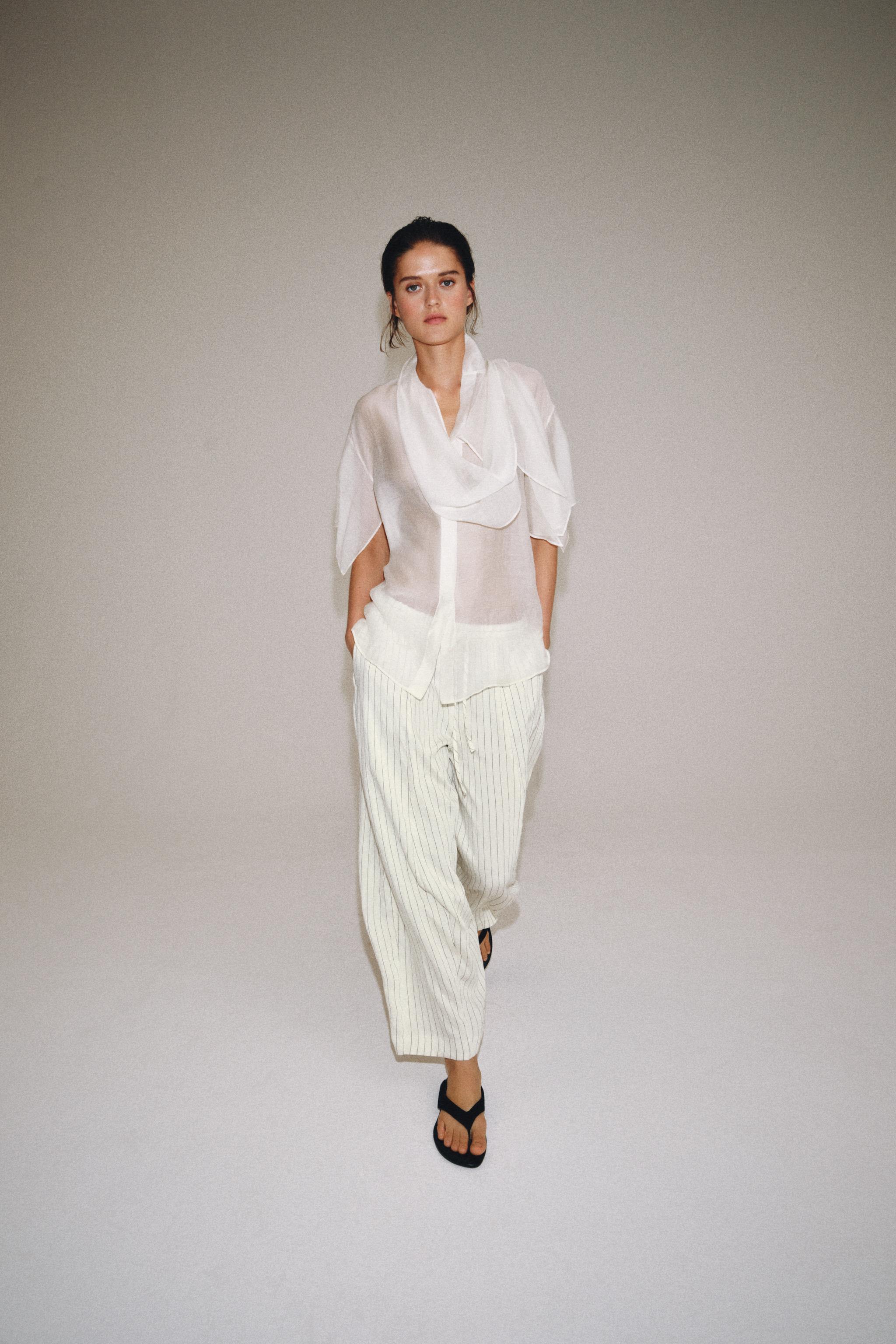 ZW COLLECTION BARREL PANTS — striped