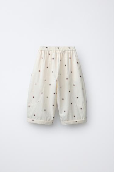 PANTALON BAGGY STRUCTURÉ SOLEIL - Écru de Zara - Image 1