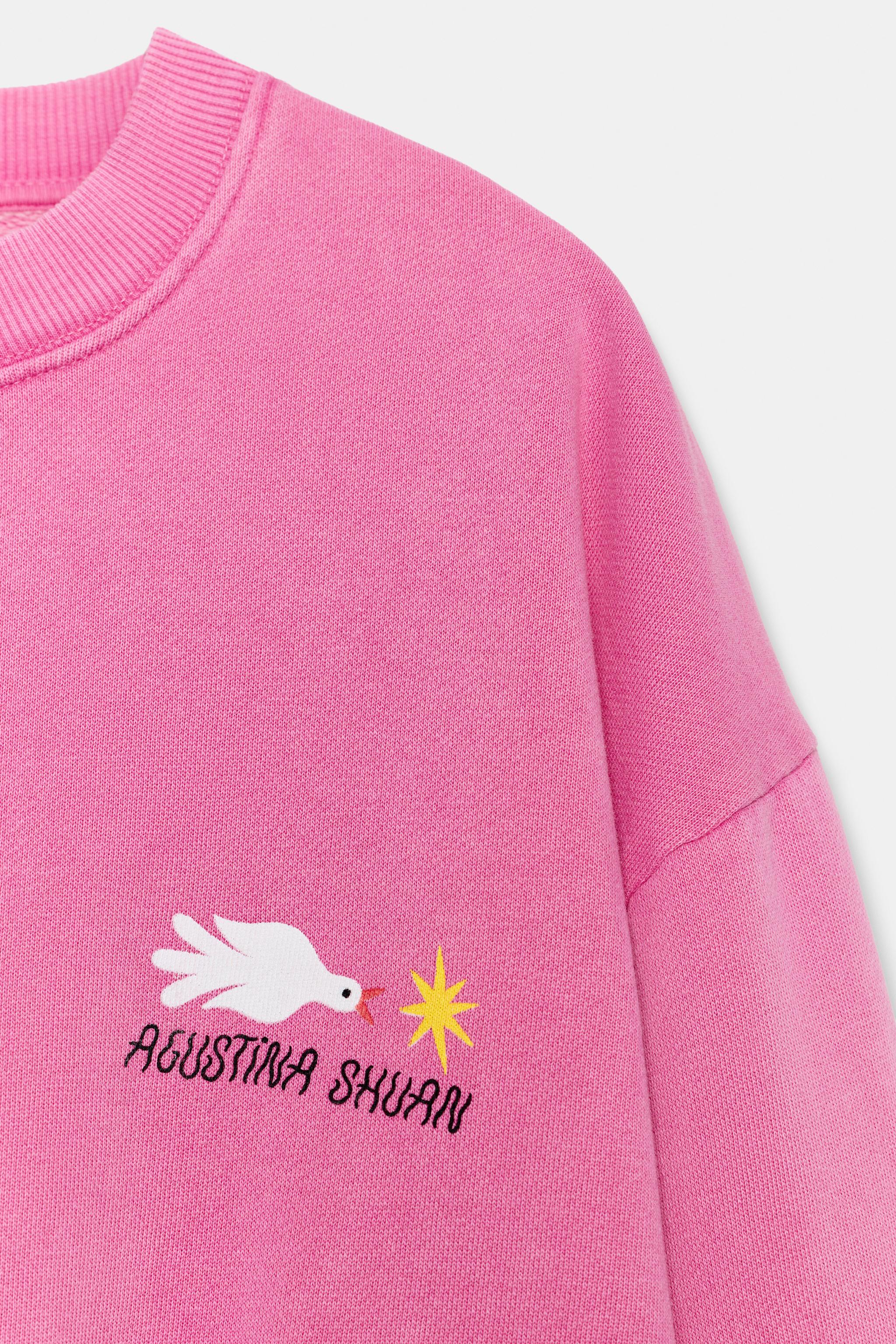 AGUSTINA SHUAN SOLUK EFEKTLİ BASKILI SWEATSHIRT - Görsel 6
