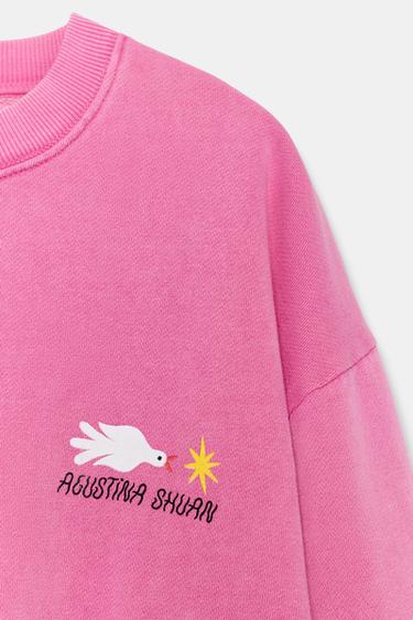 AGUSTINA SHUAN FADED PRINT SWEATSHIRT - Pink by Zara - Image 5