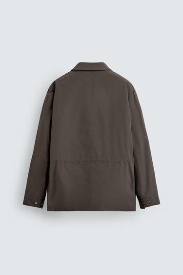 WATER-REPELLENT PADDED TECHNICAL 3/4 LENGTH COAT - Brown by Zara - Image 8