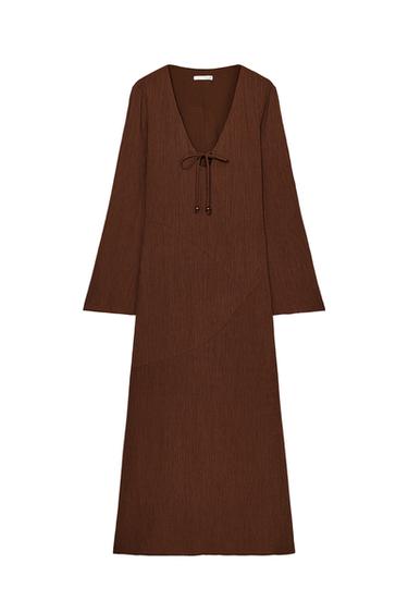 VESTIDO MIDI LAZO ESCOTE