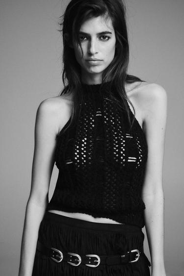 TOP DE MALHA HALTER - Preto da Zara