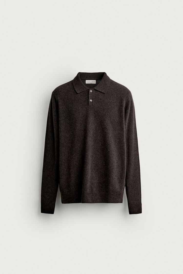 REGULAR FIT WOOL BLEND KNIT POLO