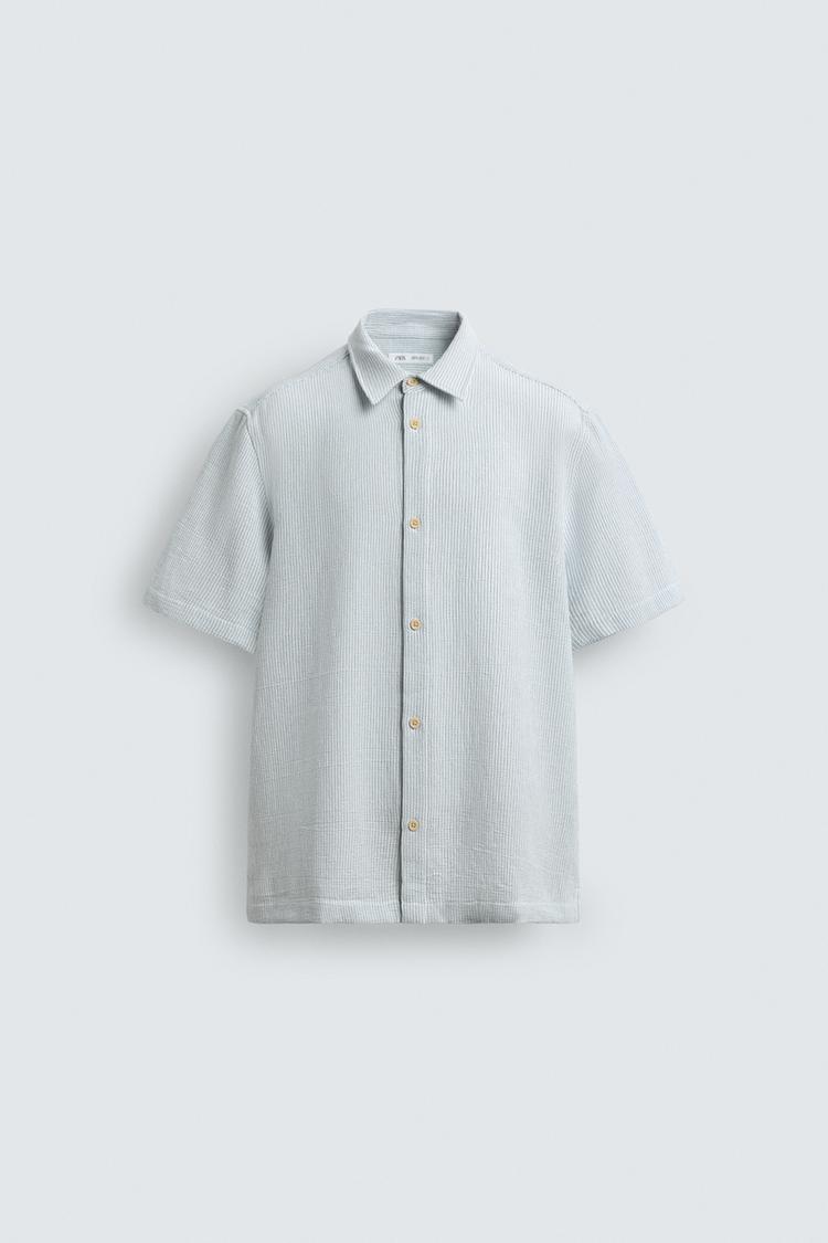 ZARA REGULAR FIT TEXTURED SHIRT