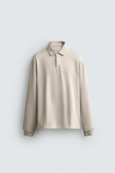 POLO MIKINA REGULAR FIT - Písková od Zara