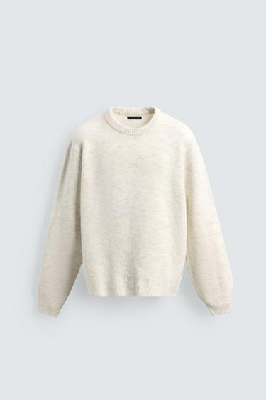 BOXY FIT TEXTURED JUMPER - Oyster-white by Zara