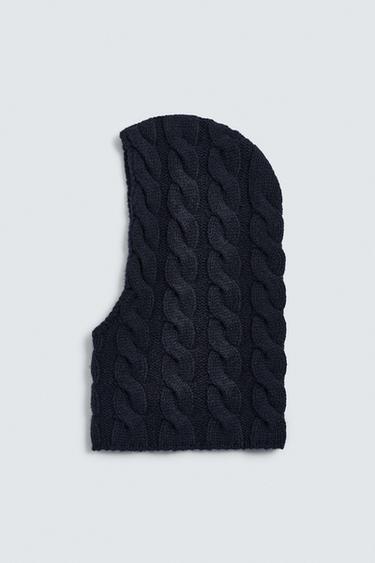 BALACLAVA ZÖPFE 100% WOLLE - Marineblau von Zara