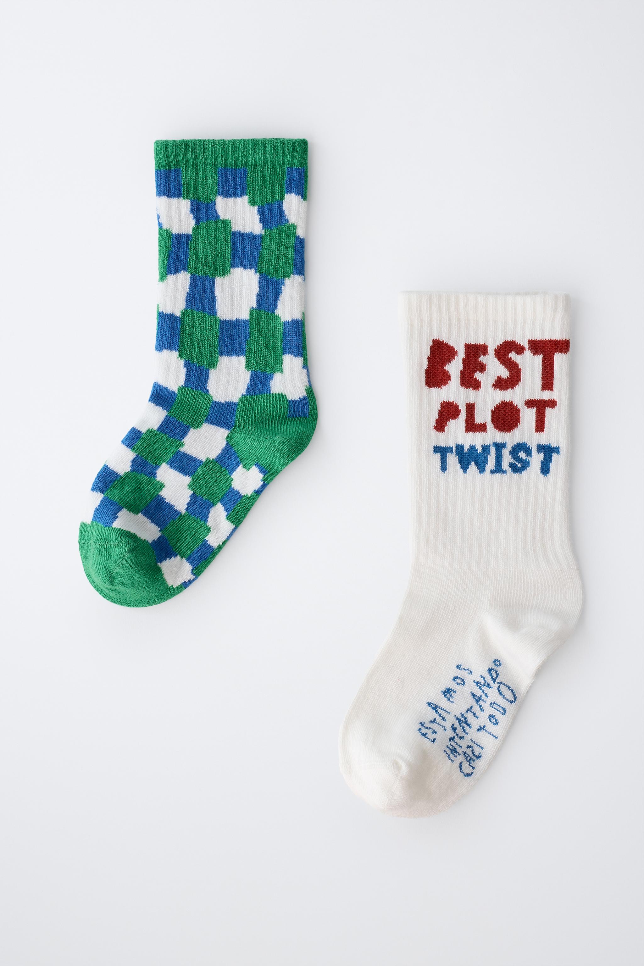 TWO-PACK OF CLARA CEBRIAN © PRINT MID-CUT SOCKS