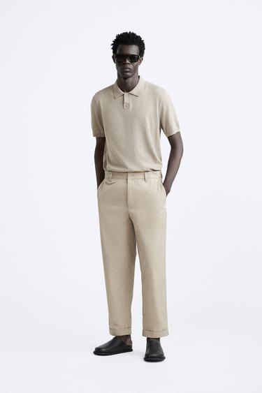 ХЛОПКОВЫЕ БРЮКИ ЧИНОС — Оттенки Серого от Zara — изображение 0