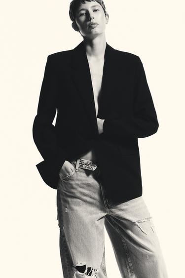 STRAIGHT BLAZER - Black by Zara - Image 1