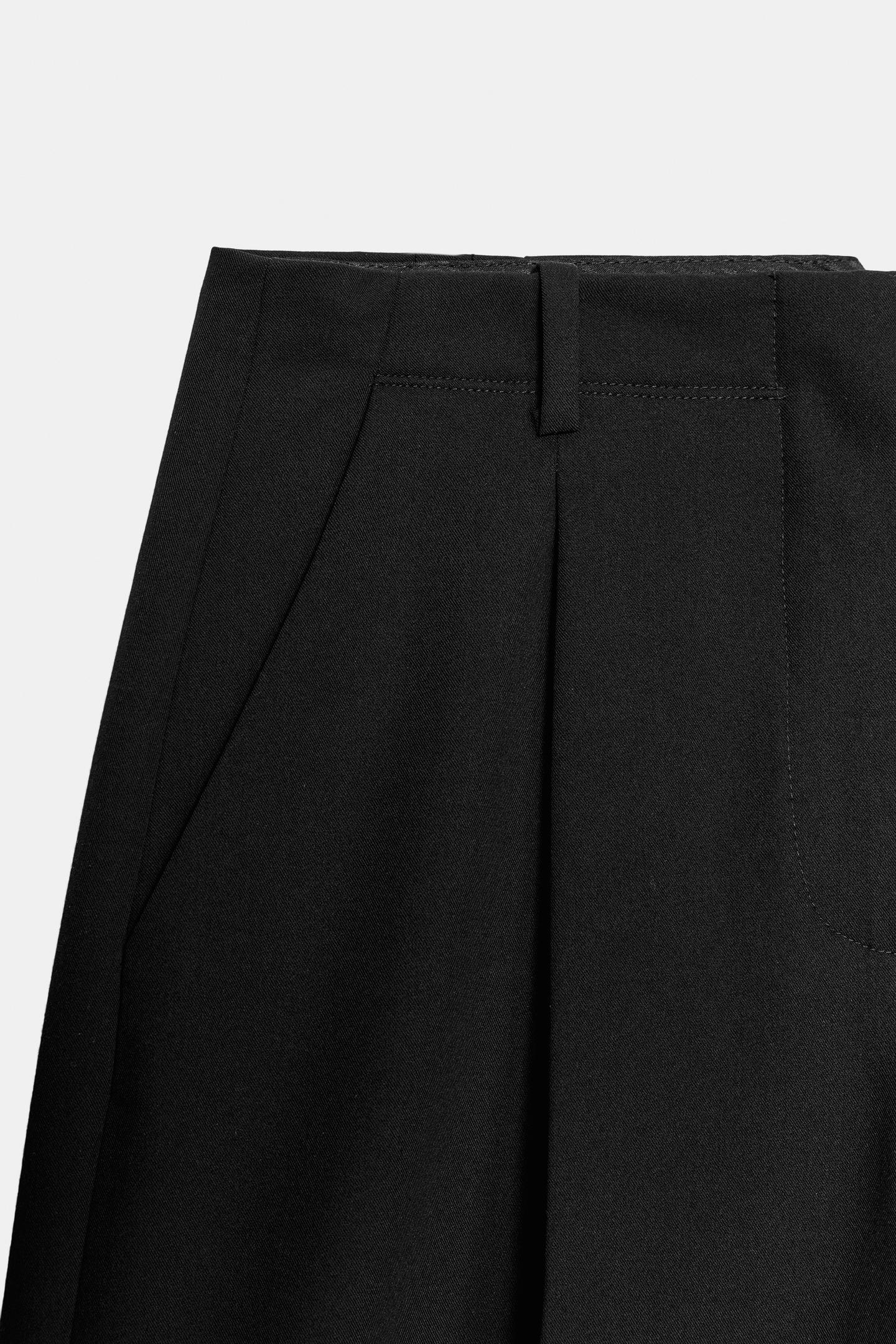 Женские брюки Zara ZW Collection Pleated, цвет: Чёрный — фото 8