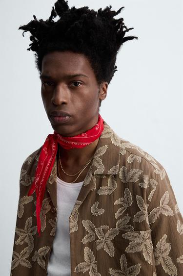 FLORAL JACQUARD SHIRT © OTIS KWAME KYE QUAICOE - Brown / Taupe by Zara - Image 4