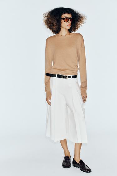 LANGE BERMUDASHORTS MIT GÜRTEL - Cremefarben von Zara - Bild 0