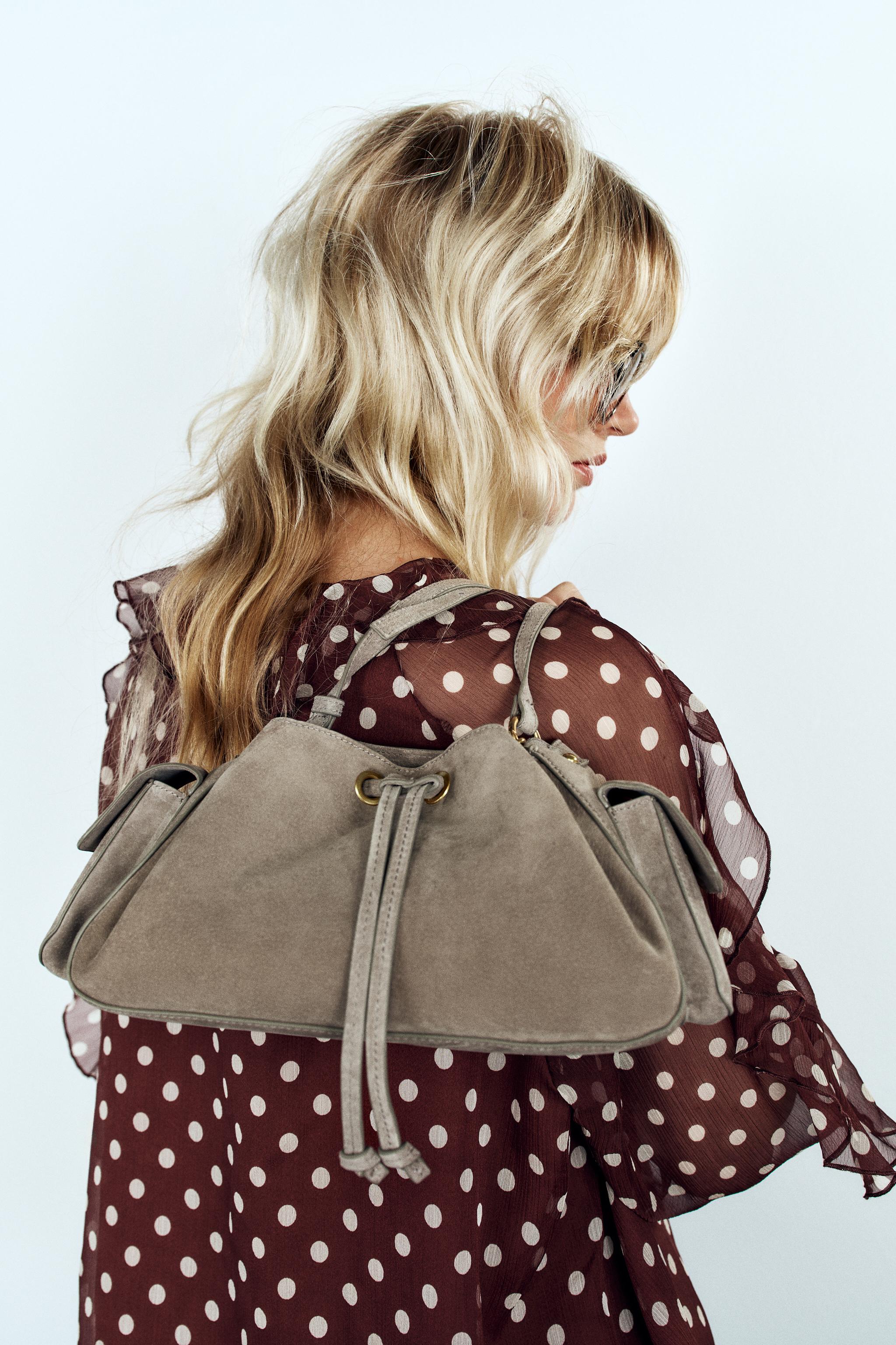 MINI LEATHER DRAWSTRING BAG