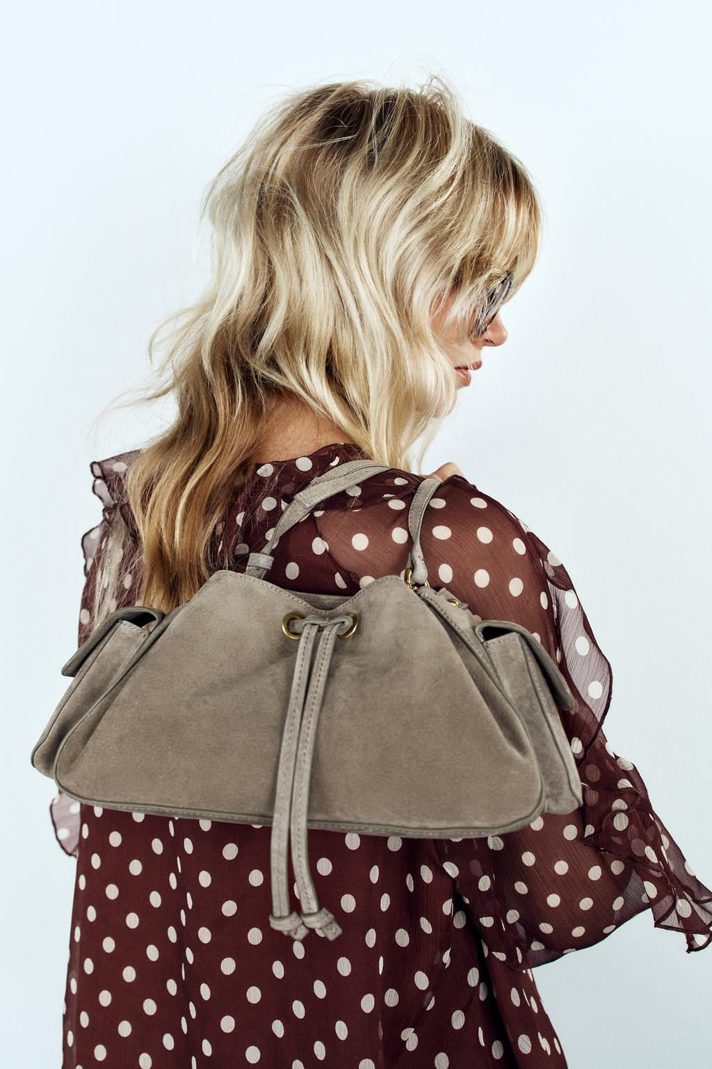 MINI GATHERED LEATHER CROSSBODY BAG