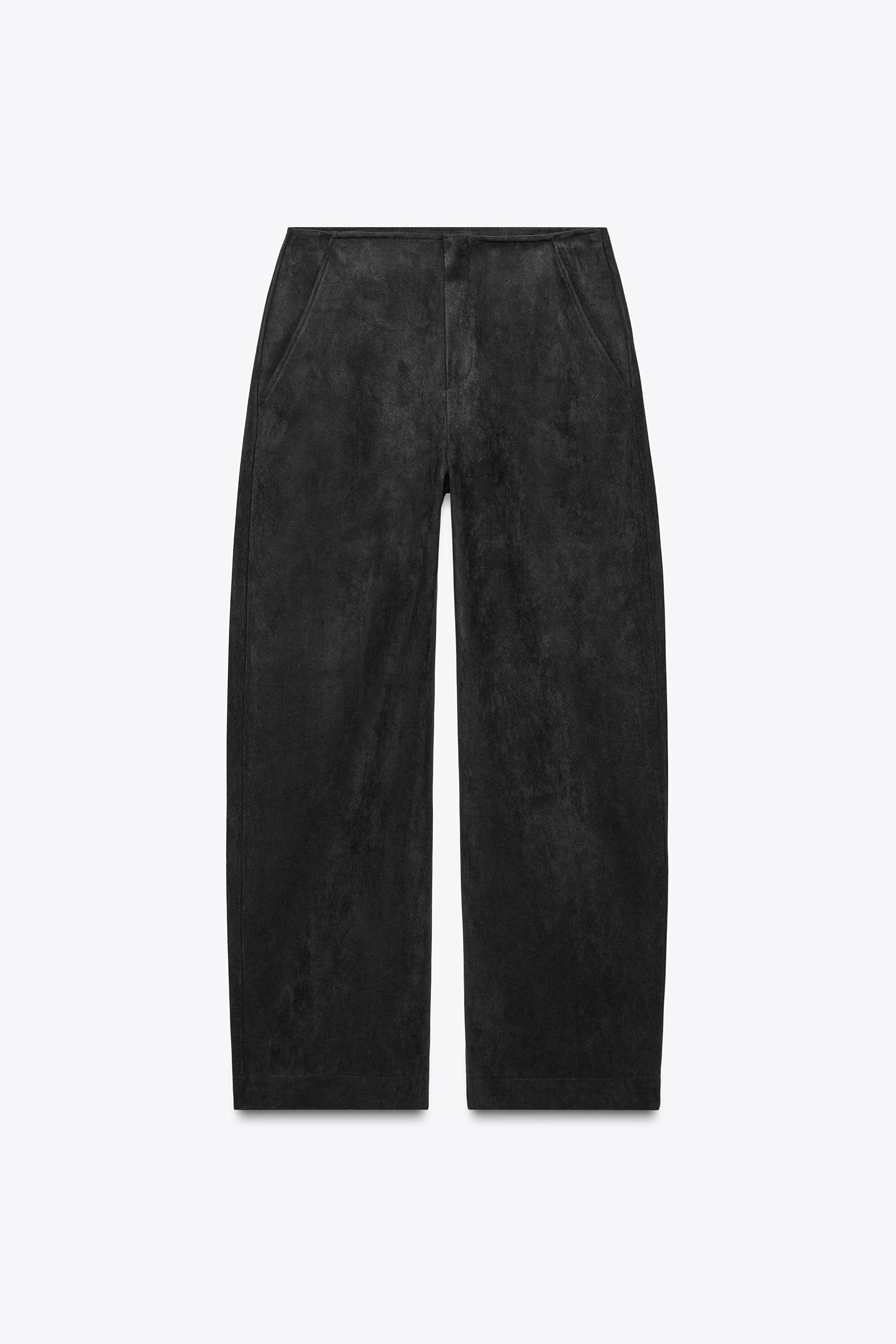 FAUX SUEDE PANTS - Black | ZARA United States