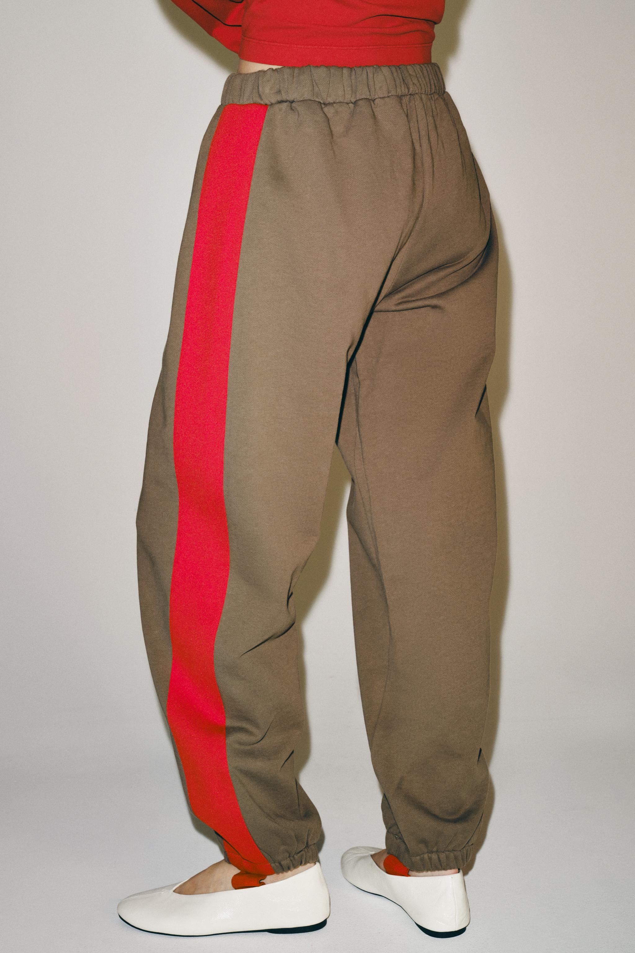 Zara Yan Şeritli Fuseau Pantolon görsel 3