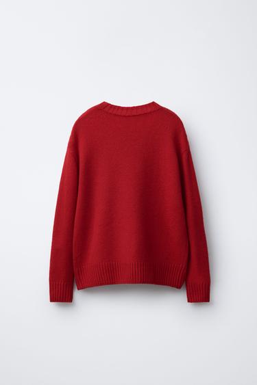 PULL AVEC LAINE ET CACHEMIRE BENSIMON ® X ZARA  - Rouge de Zara - Image 1