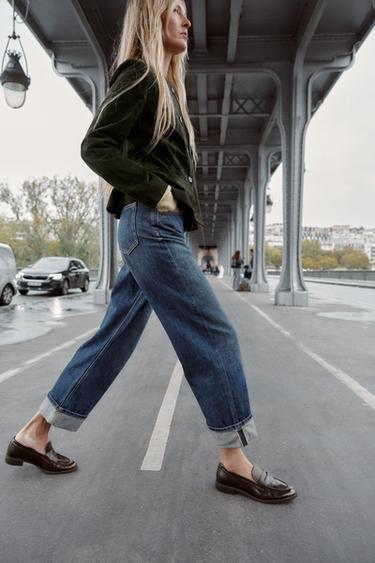 Z1975 WIDE-LEG CROPPED HIGH-WAIST JEANS - Blue by Zara - Image 6