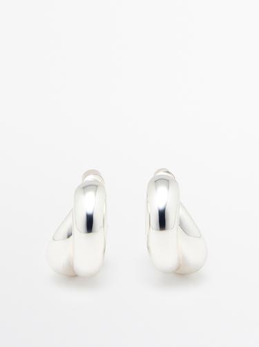 Zara Wraparound hoop earrings - Silver