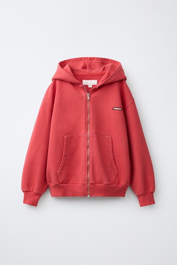 سويت شيرت بسحاب PUKAS SURF - أحمر الخاص بـ Zara - صورة 0