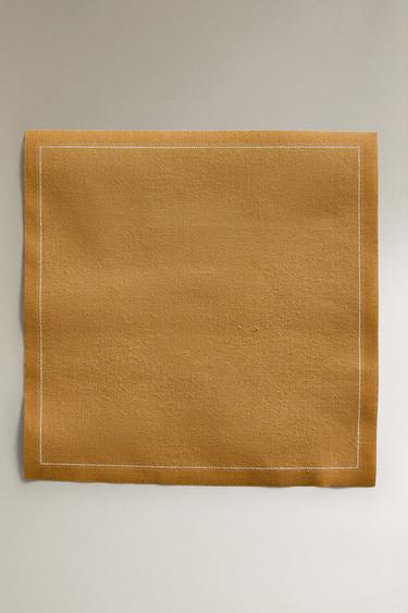 PACK OF REUSABLE NAPKINS (PACK OF 20) - Mustard by Zara - Image 1