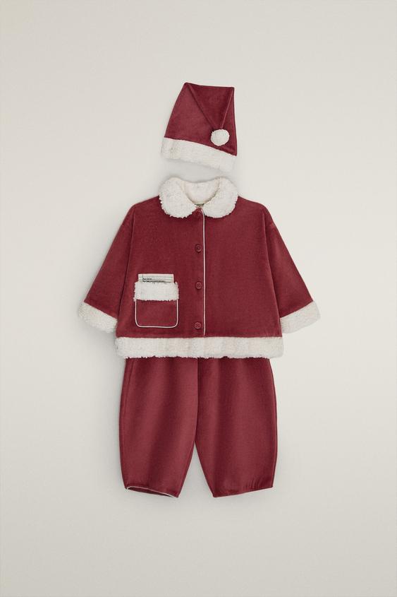 DÉGUISEMENT ENFANT VELOURS PÈRE NOËL NOËL - Rouge de Zara - Image 0