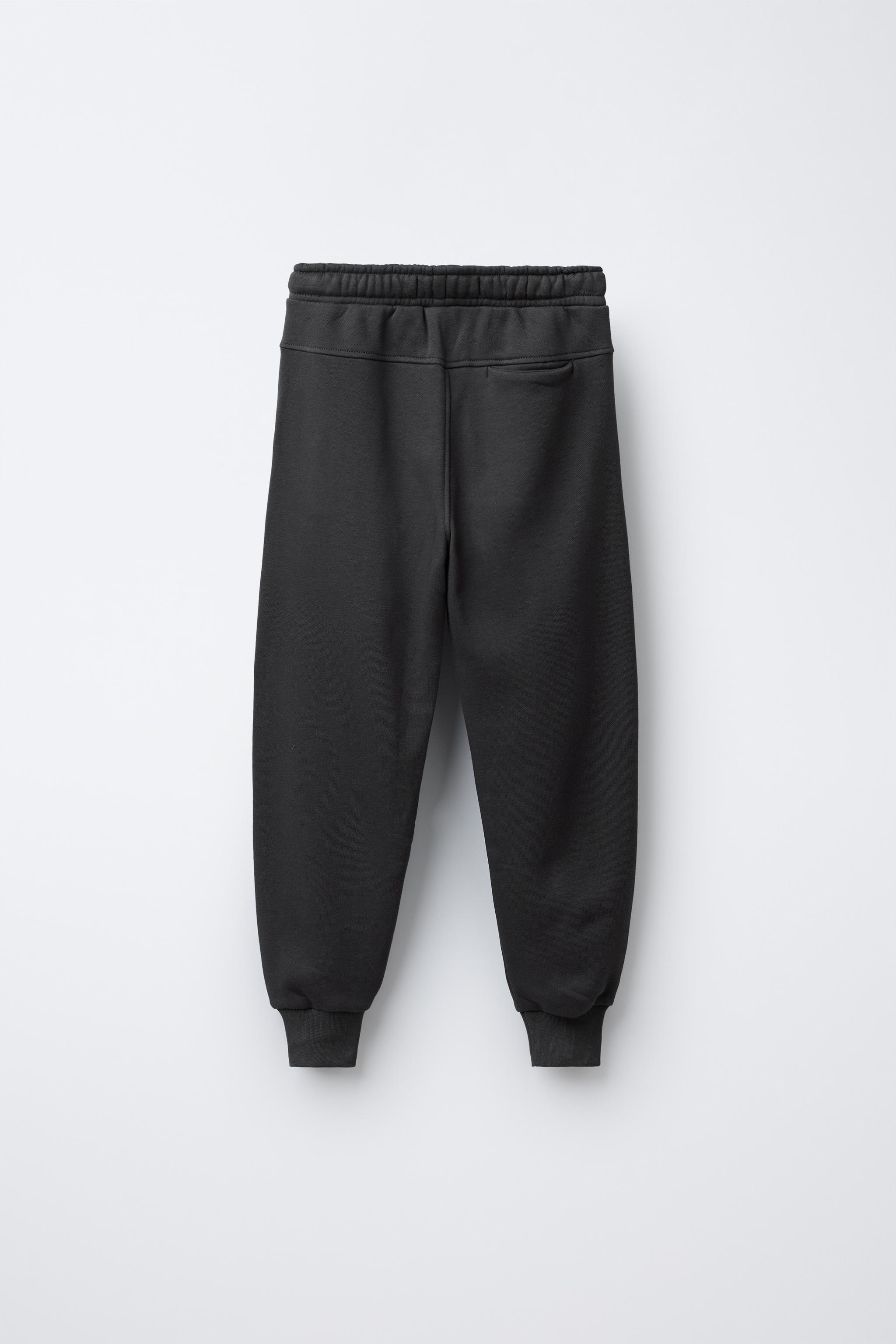 PANTALON DE JOGGING EN MOLLETON Anthracite foncé ZARA France