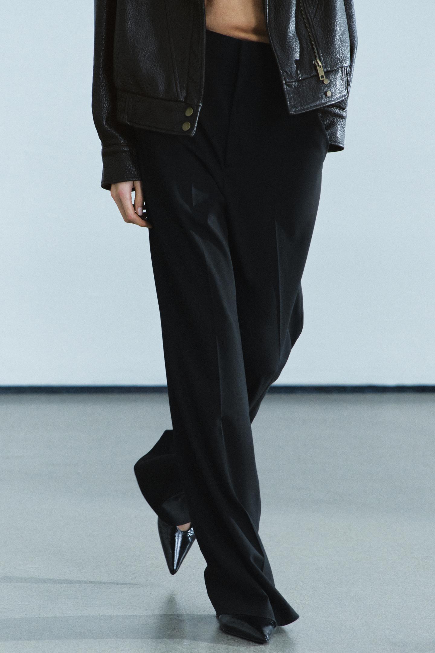 Женские брюки Zara ZW Collection High-Waist, цвет: Чёрный — фото 2