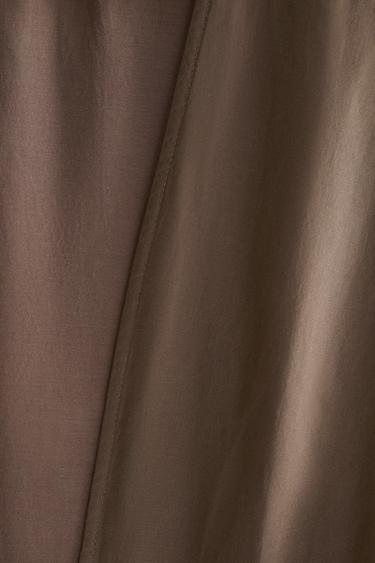 DÉSHABILLÉ SATIN FRONCÉ - Marron de Zara - Image 4