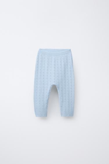 OPEN-KNIT TROUSERS - Light blue by Zara