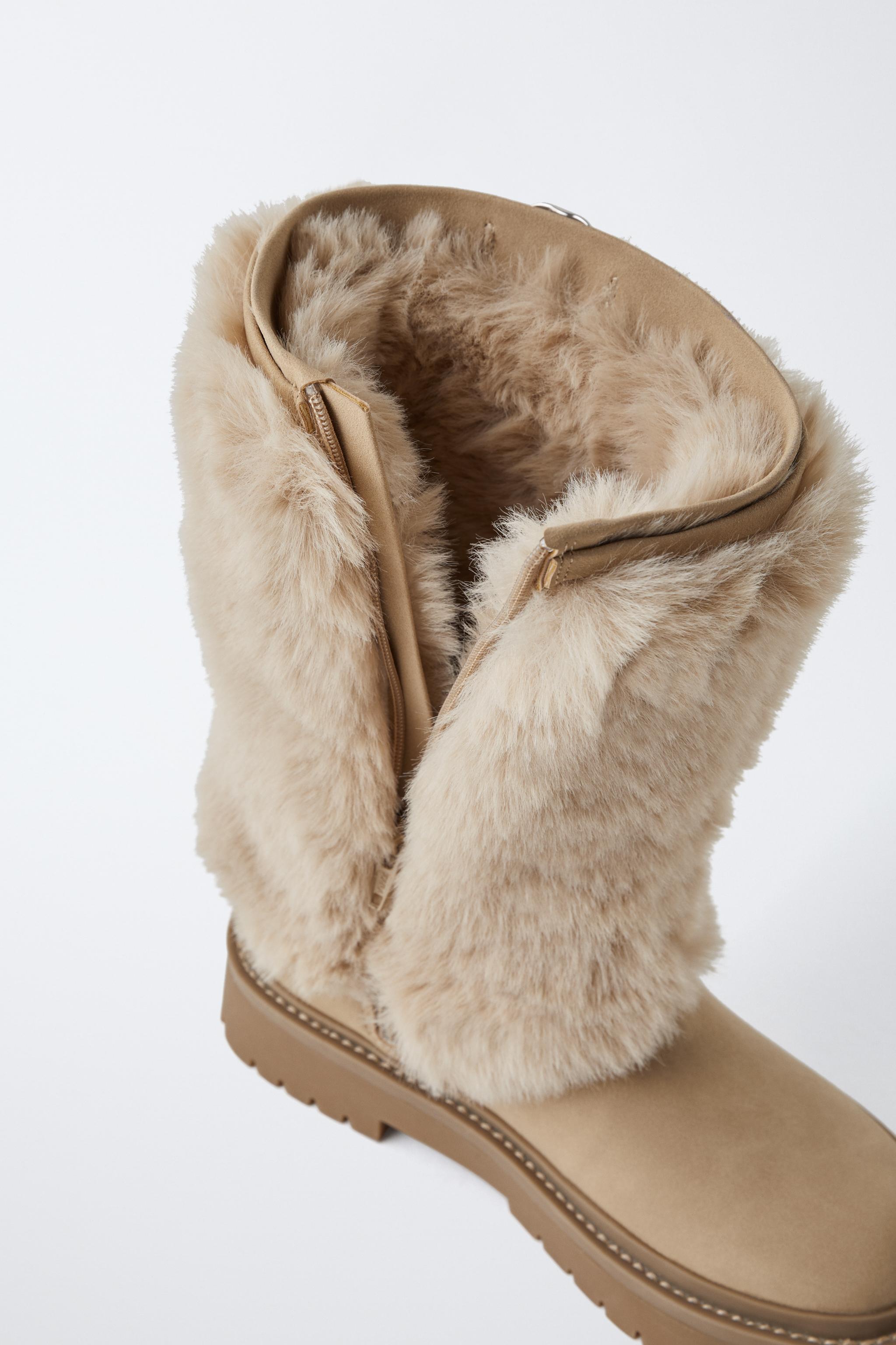 国内で当店のみ FY SPR - Beige Faux-Fur  Boots Beige Faux-Fur Snow Boots – Copping Zone