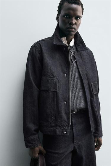 VESTE EN JEAN À POCHES - Indigo de Zara - Image 5