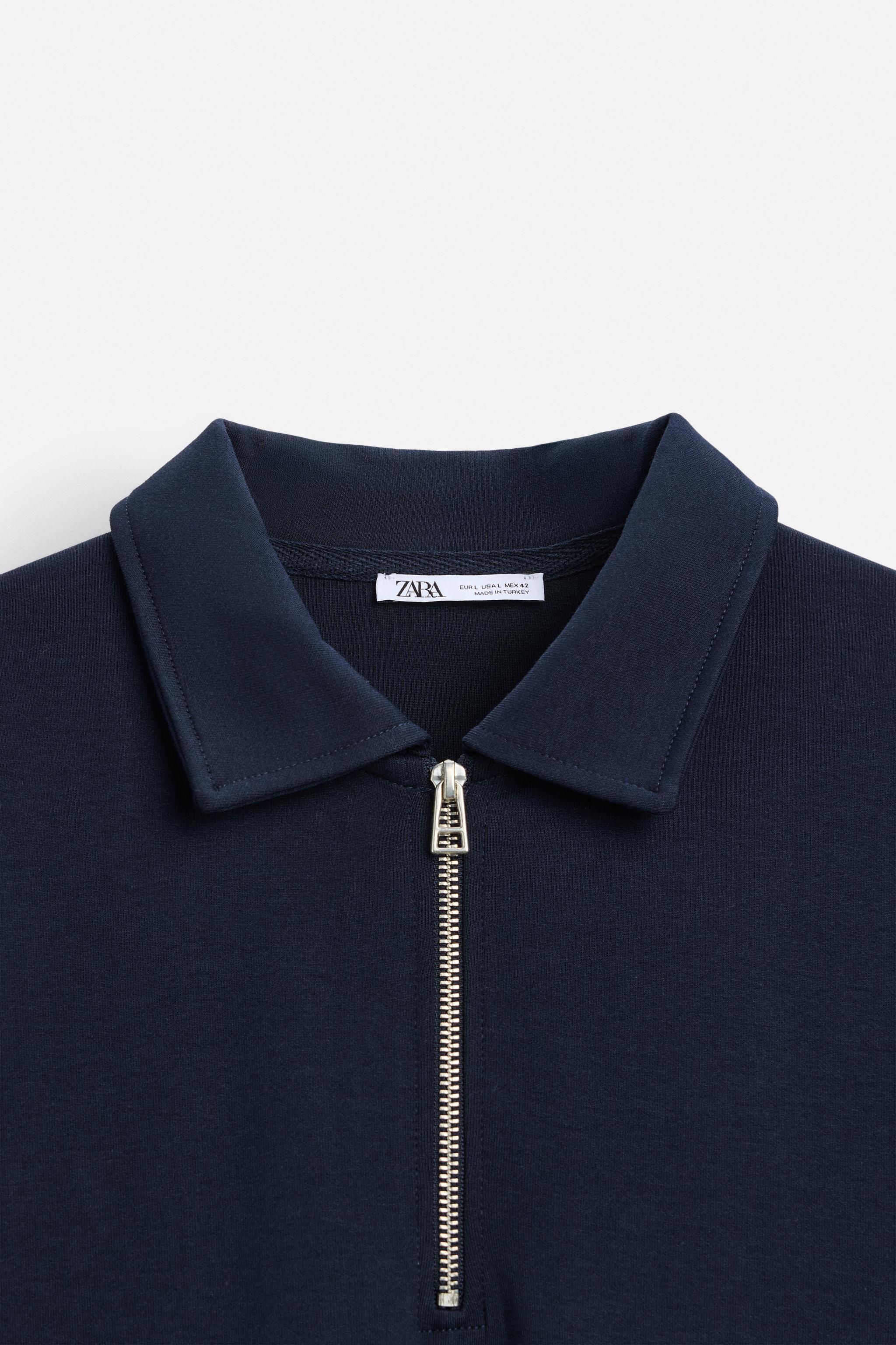 ★ZARA★ INTERLOCK QUARTER-ZIP POLO SWEATSHIRT 02893327807-e2.jpg?ts=