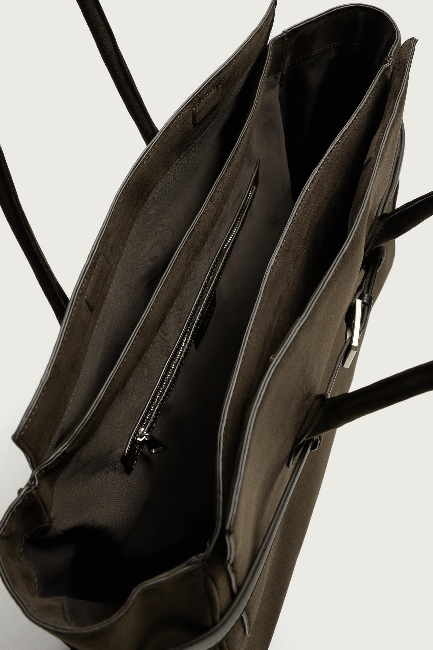 Мужская сумка Zara Belted Handbag, цвет: Коричневый — фото 6