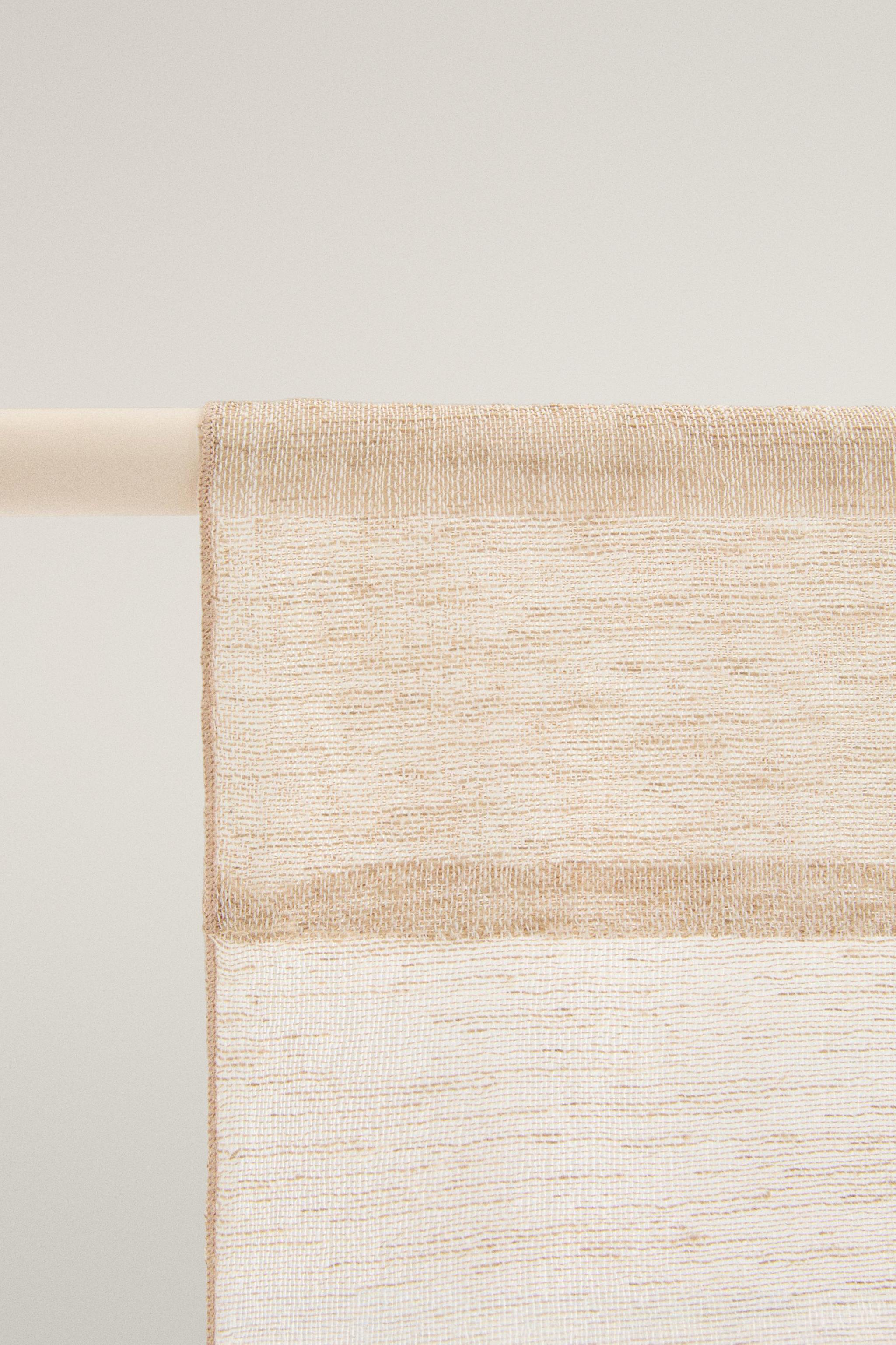 SHEER DOUBLE-WIDTH CURTAIN WITH LOW FILTRATION