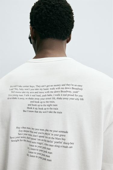 NEW YORK CITY SERENADE BY BRUCE SPRINGSTEEN T-SHIRT - White by Zara - Image 5