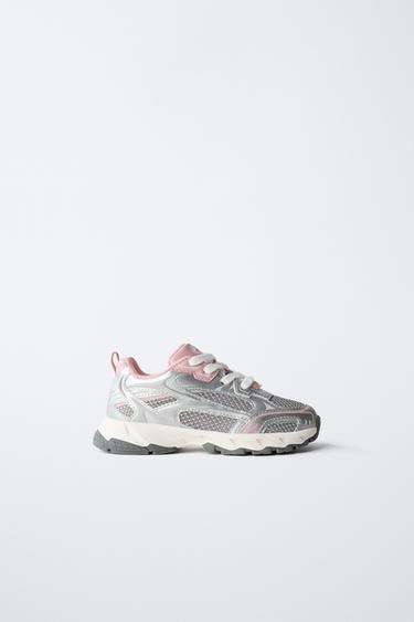 MESH TRAINERS - Silver by Zara
