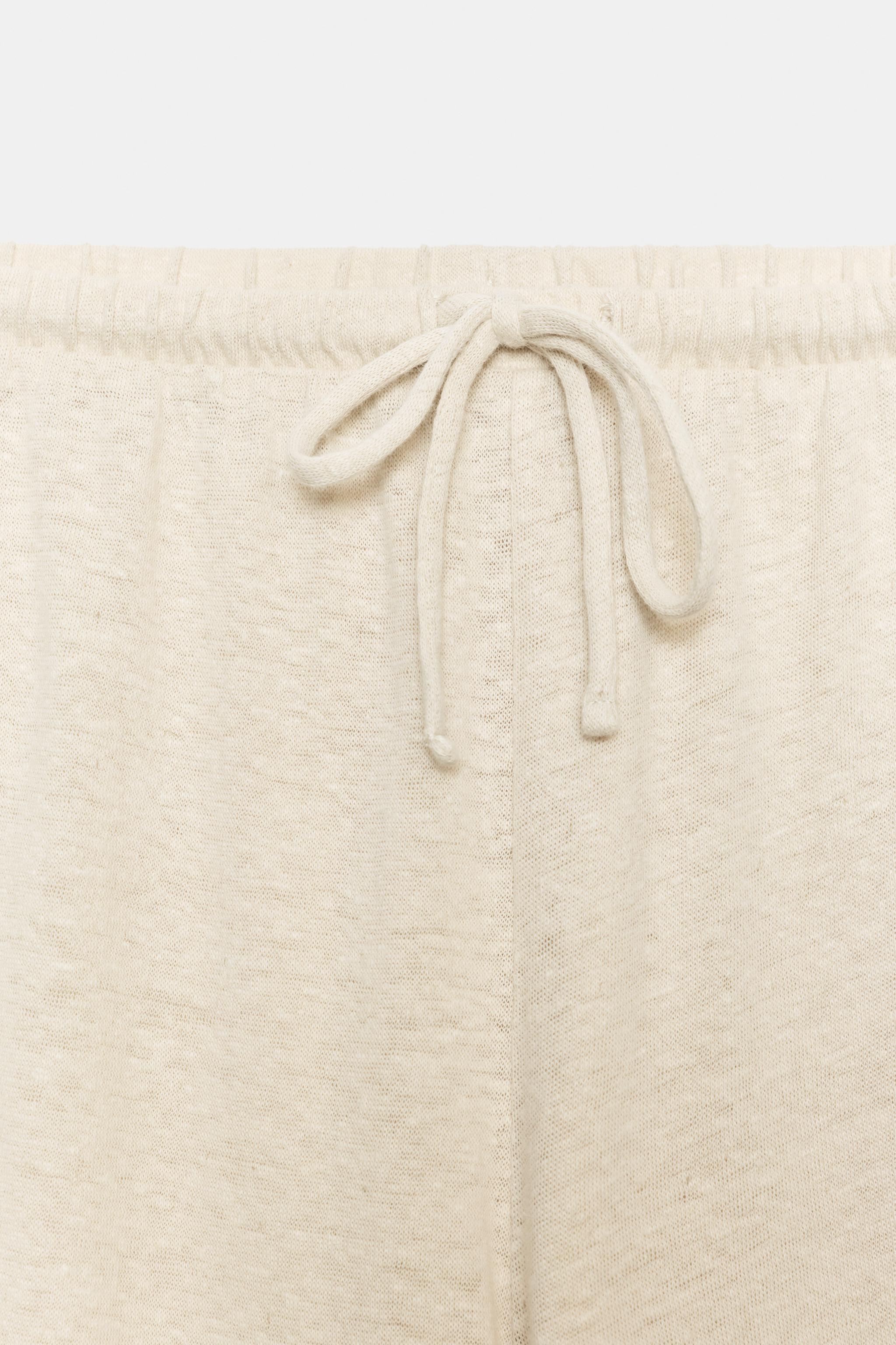 Zara YIRTMAÇLI KETEN PANTOLON görsel 6