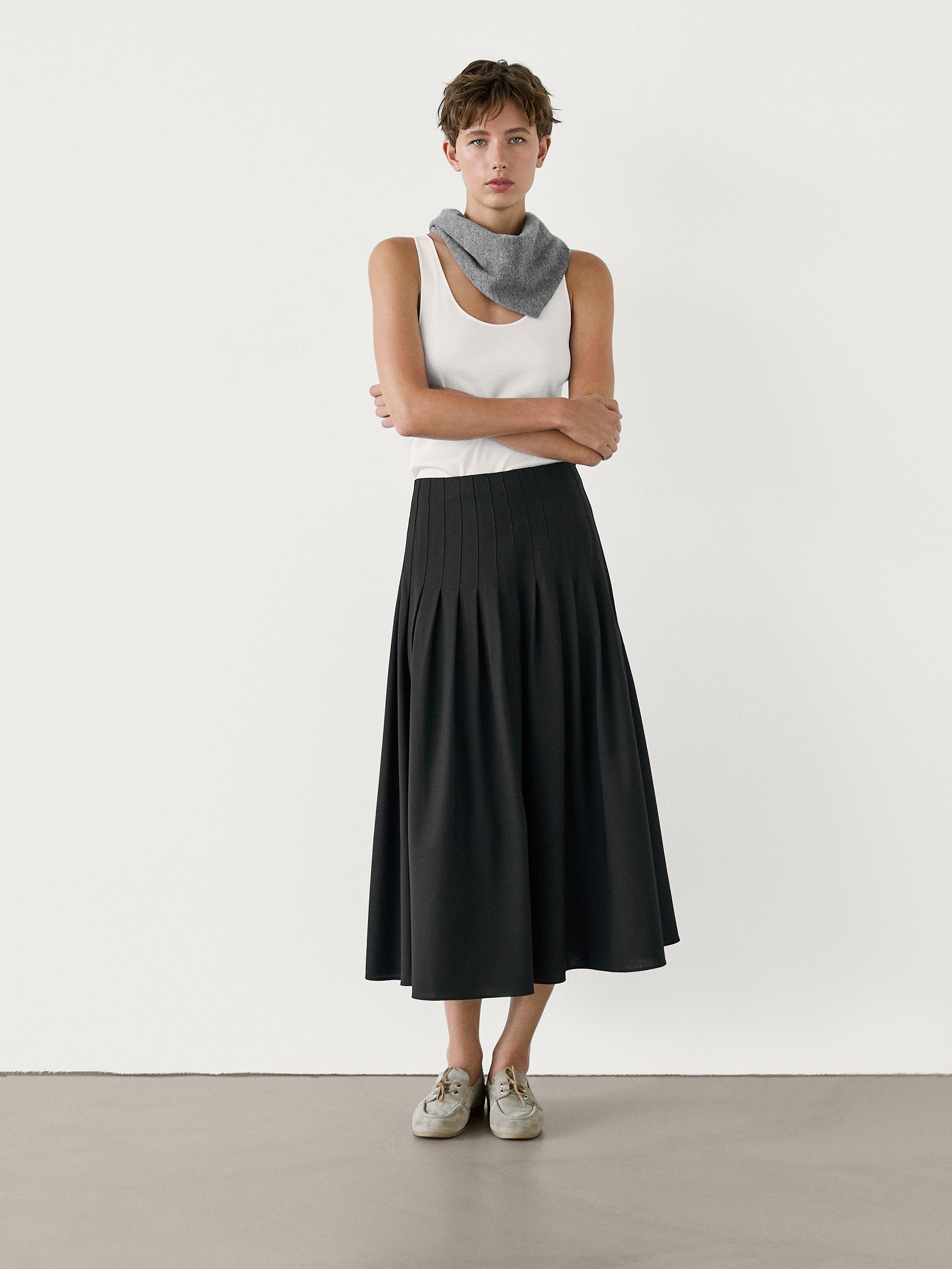 Black midi skirt next best sale